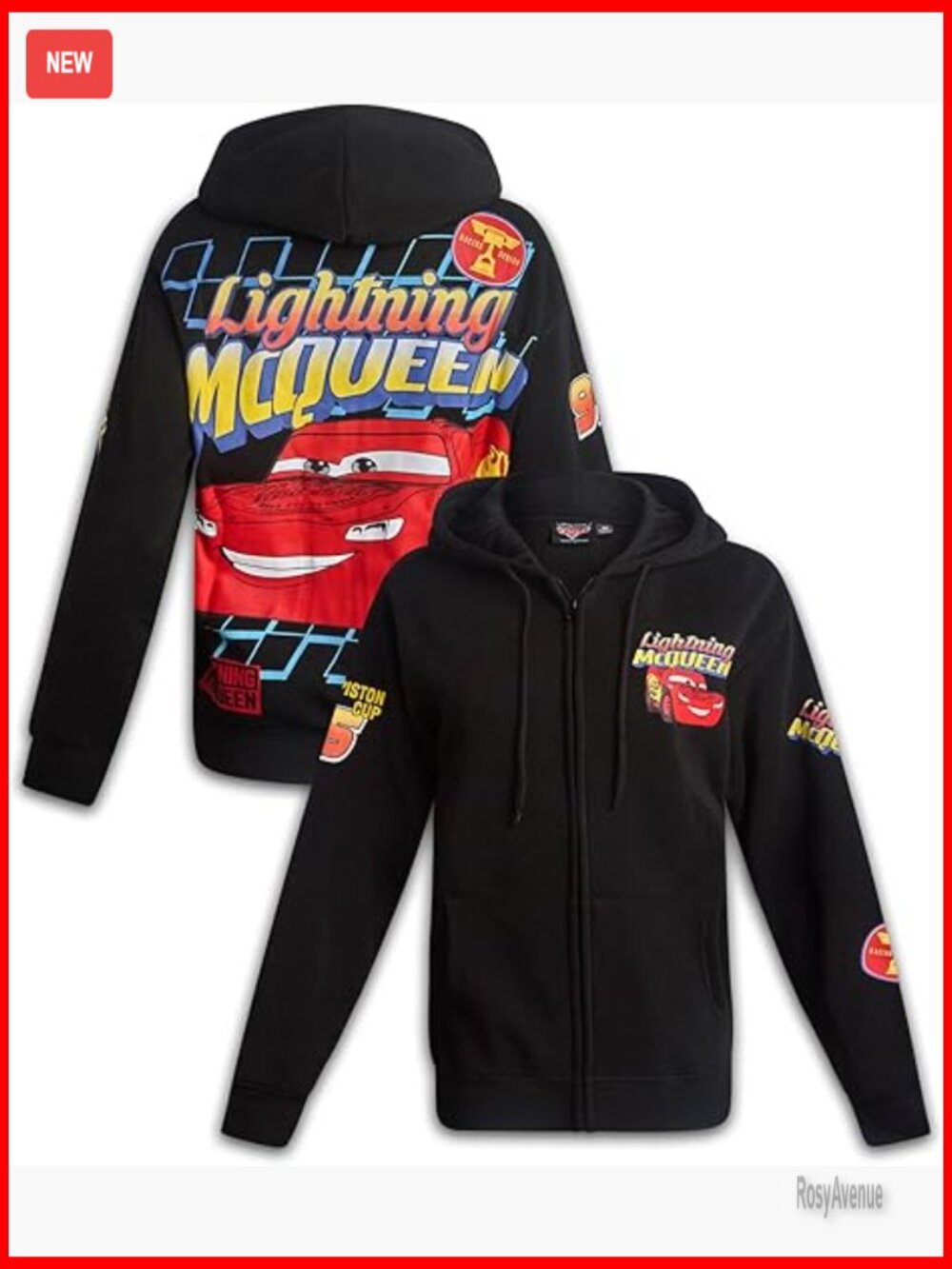 Oversized Fleece Zip Up Hooded Sweatshirt Women Disney Graphic S-3X